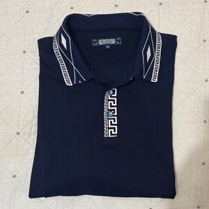 Elegant Navy Blue Long Sleeve Shirt